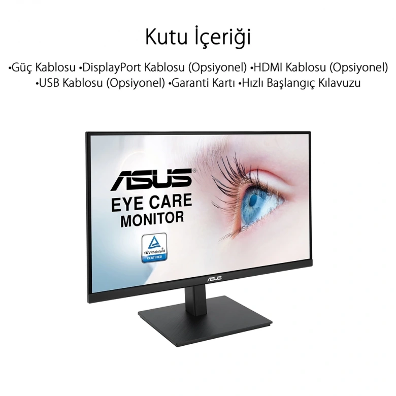 27 ASUS VA27AQSB QHD IPS 1MS 75HZ HDMI DP