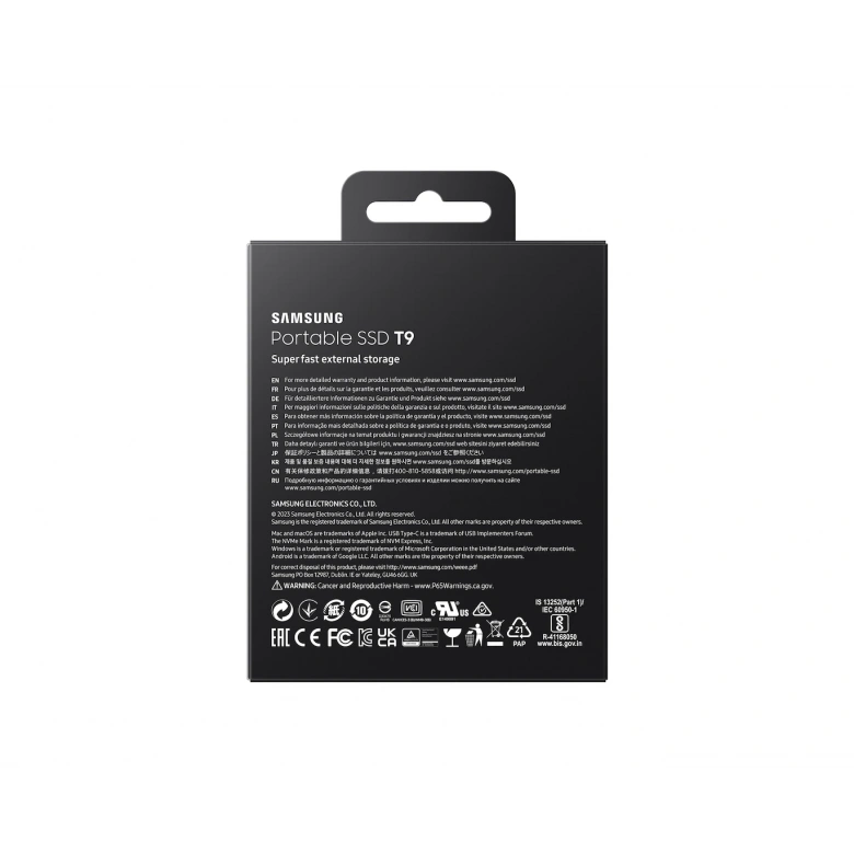 2TB SAMSUNG 2000/1950MB/s USB 3.2 GEN 2X2 TAŞINABİLİR T9 MU-PG2T0B/WW