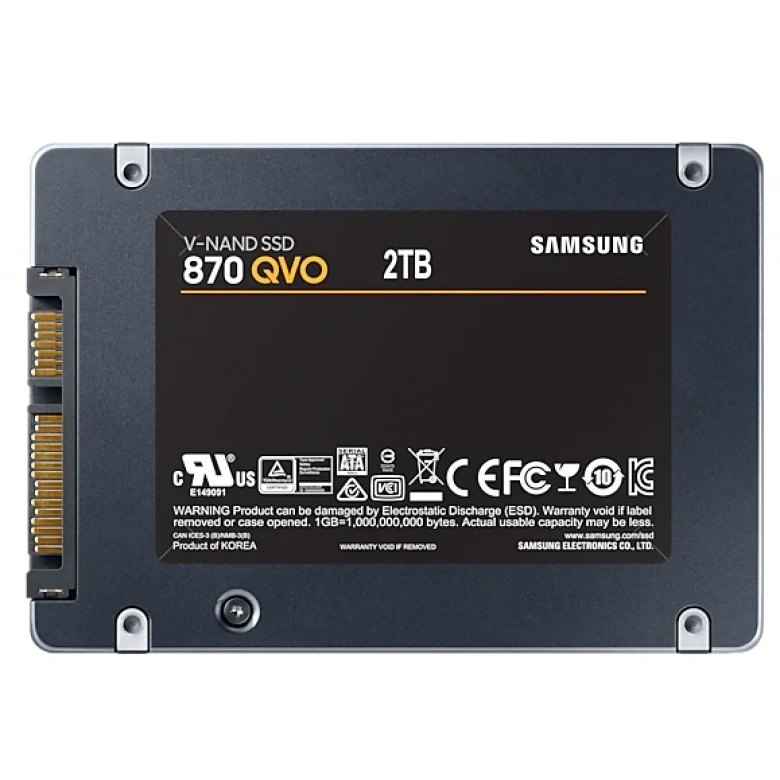 2TB SAMSUNG 870 560/530MB/s QVO MZ-77Q2T0BW SSD (Resmi Distribütör Garantili)