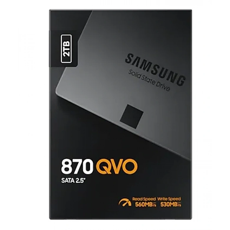 2TB SAMSUNG 870 560/530MB/s QVO MZ-77Q2T0BW SSD (Resmi Distribütör Garantili)