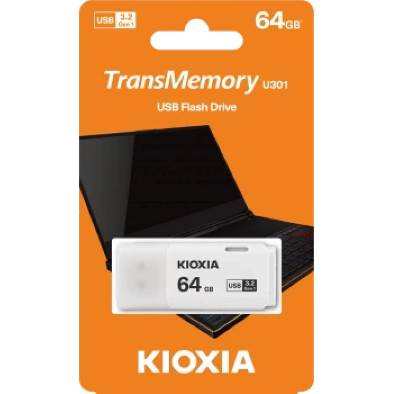 64GB USB3.2 GEN1 KIOXIA BEYAZ USB BELLEK LU301W064GG4