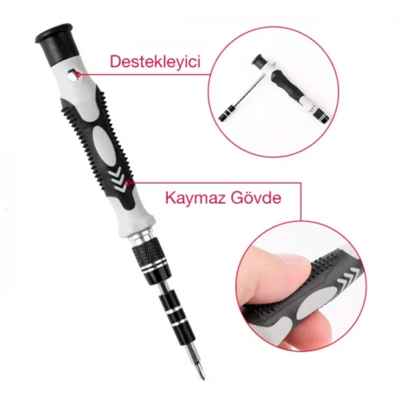 ALLY 117 Parça Profesyonel Cep Telefonu Tablet Laptop Tamir Seti Tornavida Seti