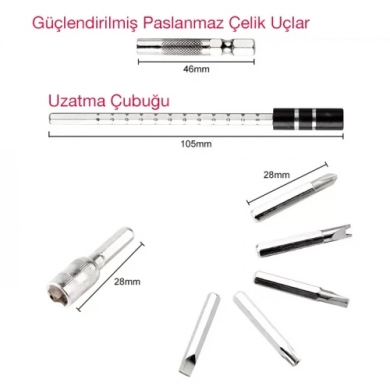 ALLY 117 Parça Profesyonel Cep Telefonu Tablet Laptop Tamir Seti Tornavida Seti