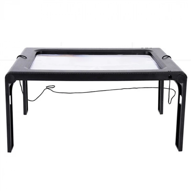 ALLY 2.5X Usb Led Işıklı Boyunluklu Masa Standlı  Büyüteç