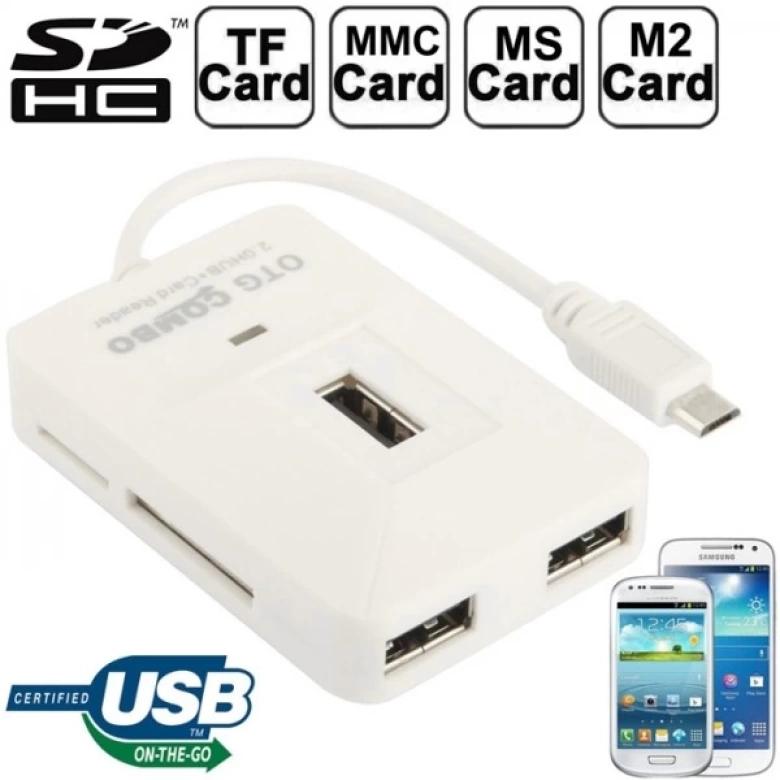 Ally 5in1 Micro Tf.Ms.Sd Usb Kart Okuyucu 3xusb Otg Port