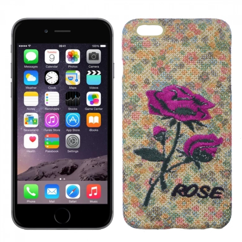 Ally Apple İphone 6, 6s Plus Gül El İşlemeli Pc Kılıf