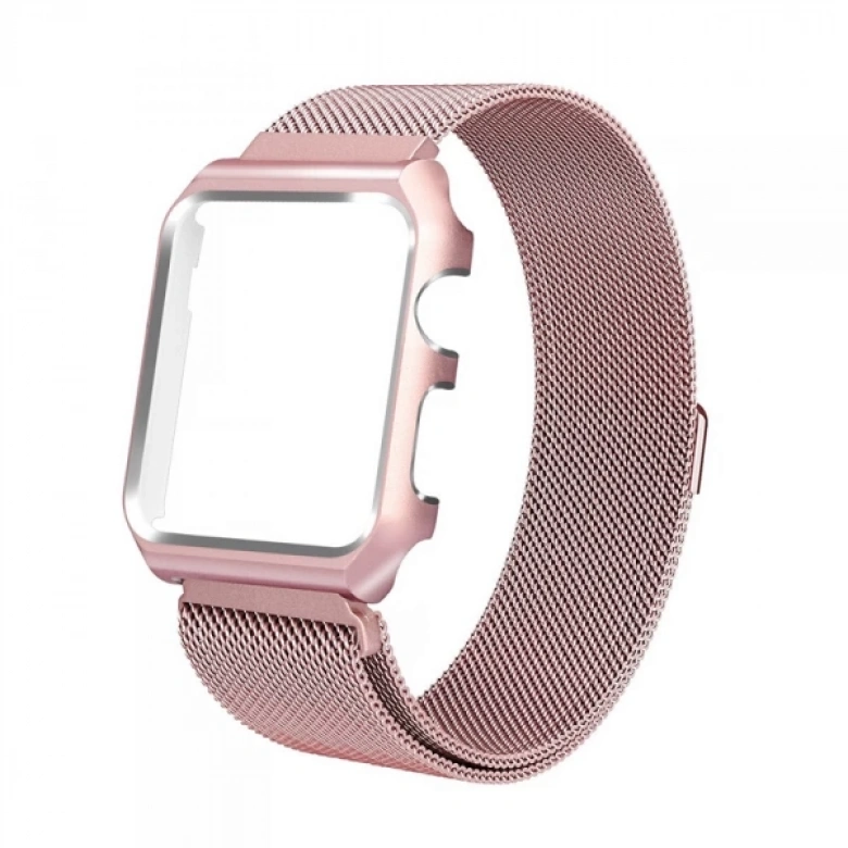 Ally Apple Watch 6-5-4 44mm Watch Ultra 49mm Metal Kayış Milano Loop+metal Kılıf