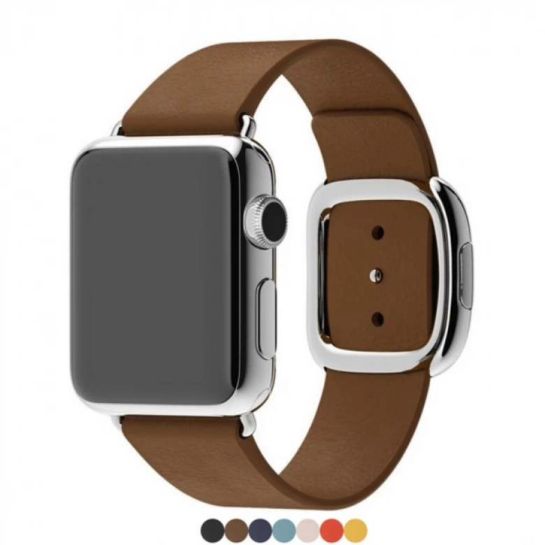 Ally Apple Watch 7-8 41mm 6-5-4 40mm Deri Kordon Kayış Modern Toka 3-2-1 38mm
