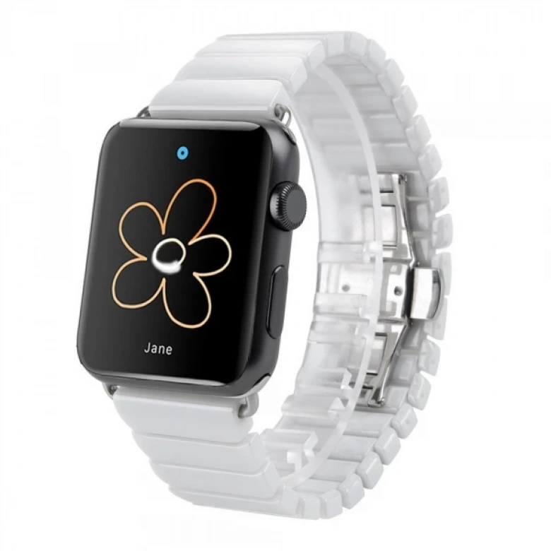 Ally Apple Watch 7-8 41mm 6-5-4 40mm Kayış Kordon Seramik Metal 3-2-1 38mm
