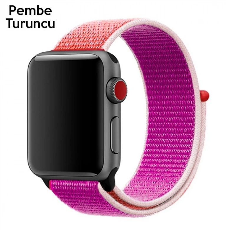 Ally Apple Watch 7-8 41mm 6-5-4 40mm Nylon Loop Spor Kayış Kordon 3-2-1 38mm
