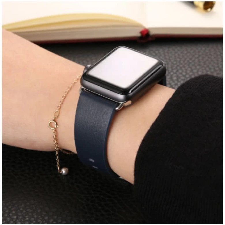 Ally Apple Watch 7-8 45mm 6-5-4 44mm Klasik Deri Kayış Kordon 3-2-1 42mm