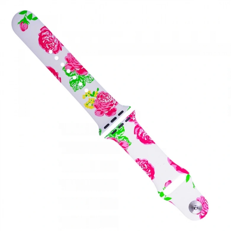 Ally Apple Watch İçin 38mm Yüksek- Kalite Desenli Silikon Kordon