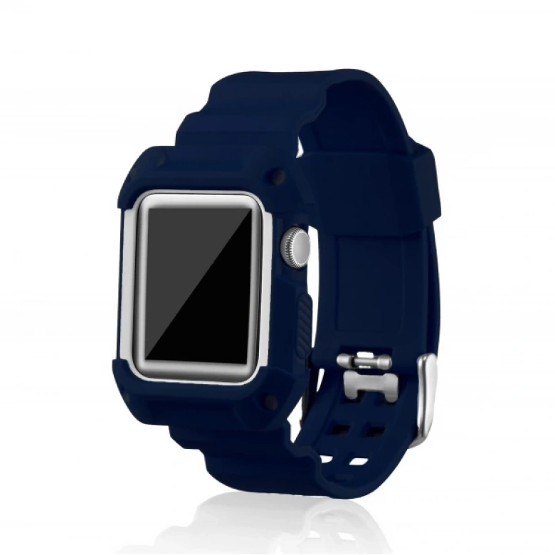 Ally Apple Watch İçin1-2-3 42mm C-Armor Korumalı Silikon Kayış