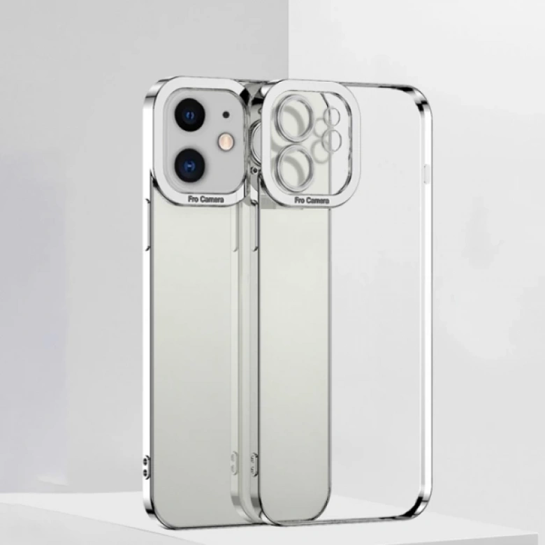 ALLY Fashion Series iPhone 11 6.1inç Kılıf Renkli Kenar Lazer Çerçeveli Silikon Kılıf