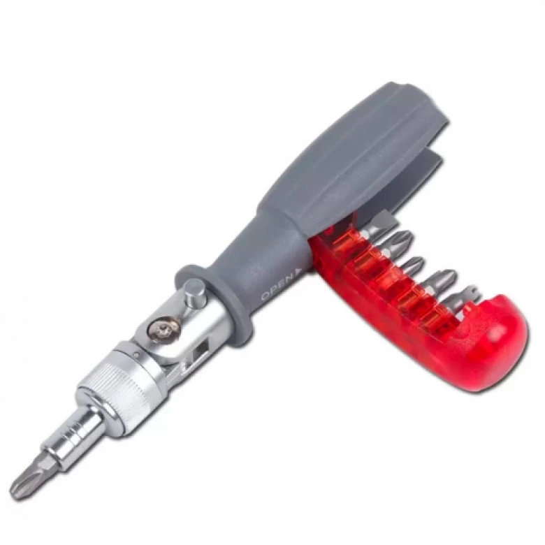 Ally FO-9005X 11 Parça Profesyonel Oynar Esnek Başlıklı Cırcır Lokma Tornavida Tamir Seti