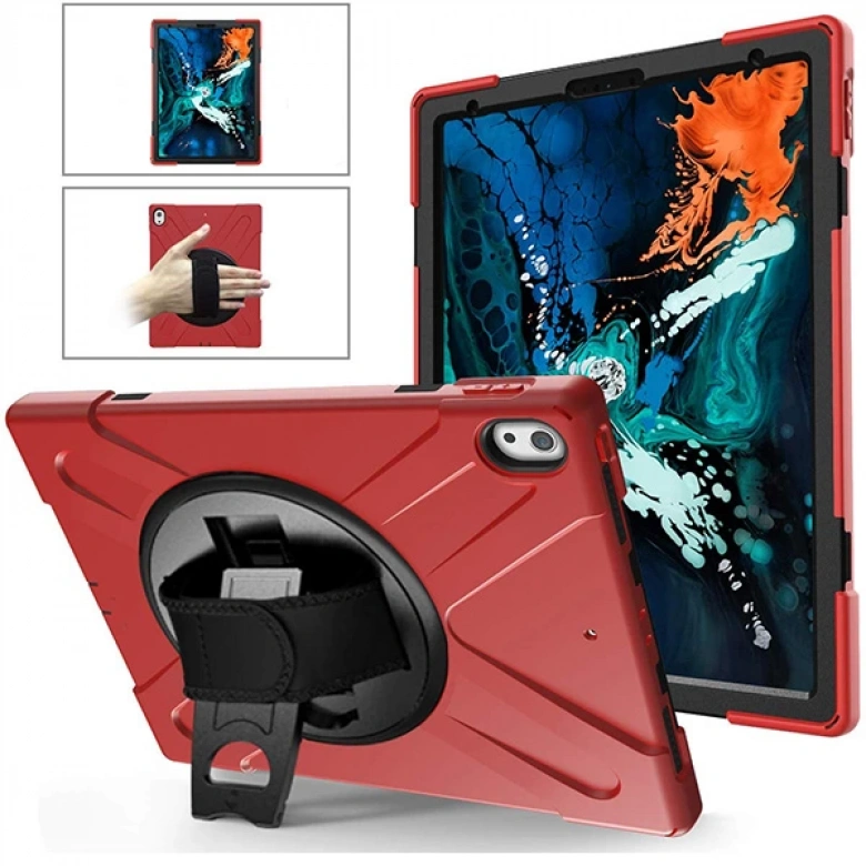 Ally İPad Pro 12.9 3 Katmanlı Standlı Zırh Kılıf-Shockproof
