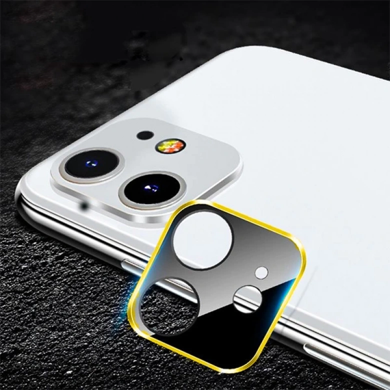 iPhone 11 6.1 İnch 3D Metal Kamera Koruyucu Metal Lens