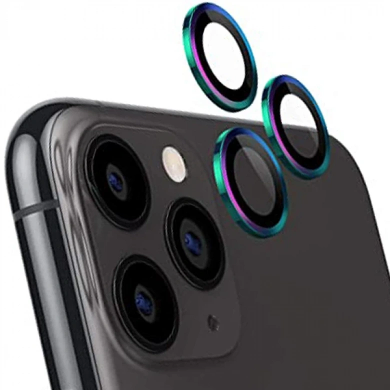 ALLY İphone 12 Pro 3D Metal Çerçeveli Kamera Lens Koruyucu