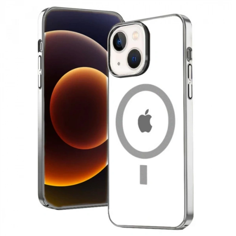 Ally iPhone 13 6.1inç Magsafe Uyumlu Renkli Kenar Silikon Kılıf