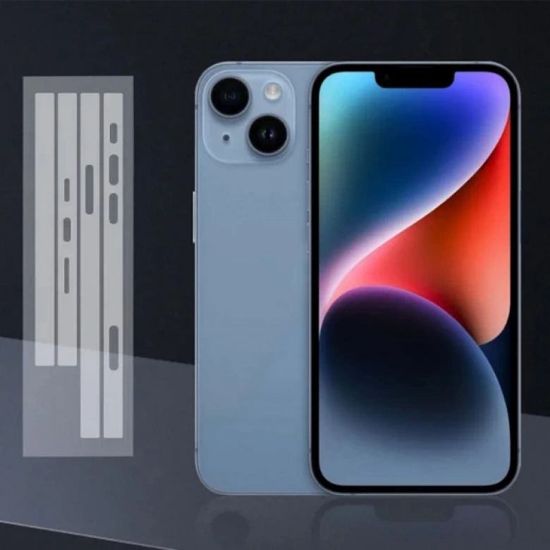 ALLY iPhone 15 Hidrojel Hayalet Yan Alt Üst Kaplama Koruyucu Film