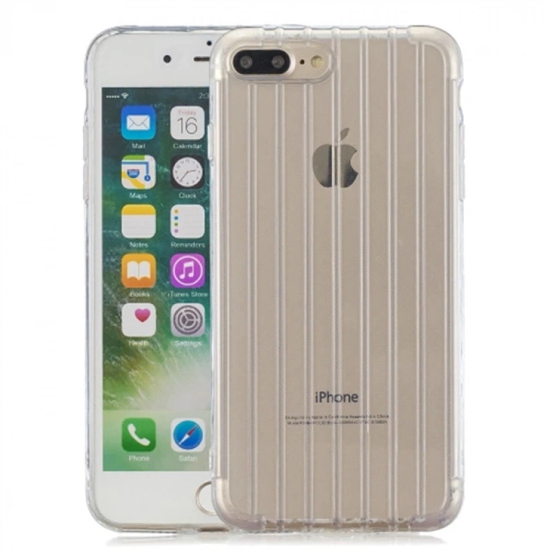 Ally iPhone 8 Plus 7Plus Trunk Lines ince Soft Silikon Kılıf