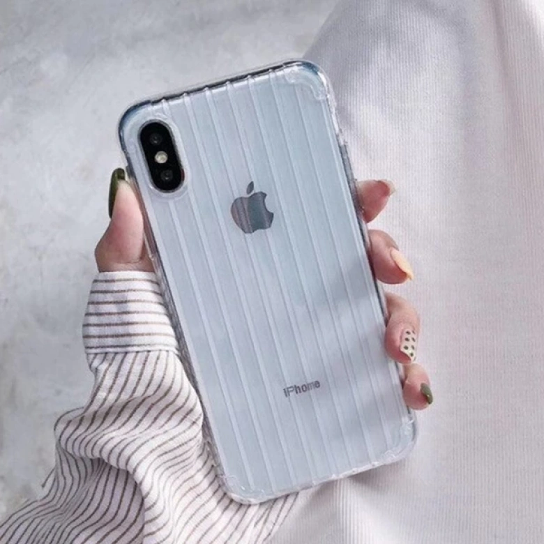 Ally İPhone Xs Max 6.5  İnch Trunk Lines ince Soft Silikon Kılıf