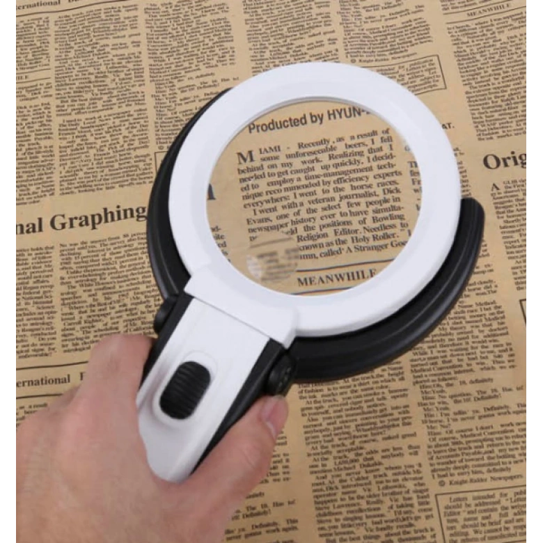 Ally Mg3b-1c 1.8x,5x Çok Fonksiyonlu Standlı Led Işıklı Büyüteç