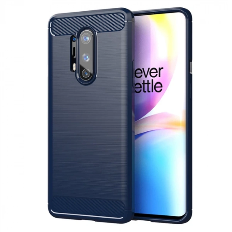 ALLY OnePlus 8 Pro Brushed Carbon Fiber Silikon Kılıf