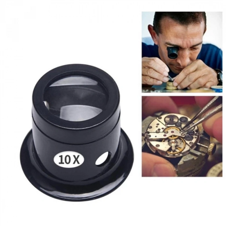 ALLY Saatçi Tamirci Kuyumcu 10X Büyüteç Optik Cam Lens
