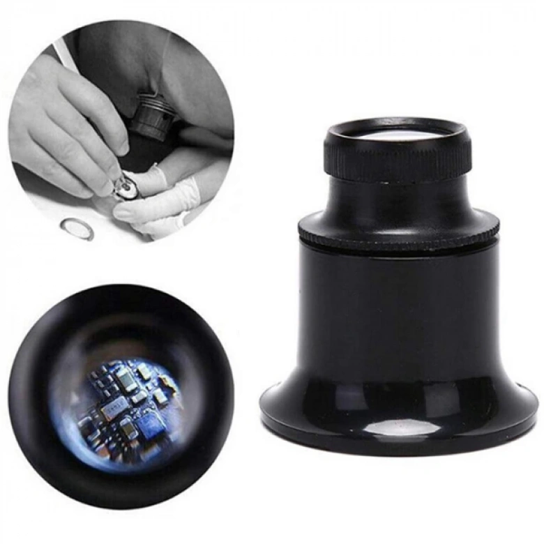 ALLY Saatçi Tamirci Kuyumcu 20X Büyüteç Optik Cam Lens