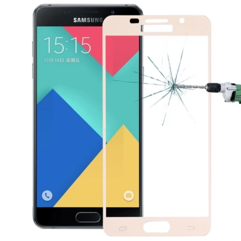Ally Samsung Galaxy A5 A510 (2016) İçin Full Kaplama Renkli Kırılmaz Cam Ekran Koruyucu