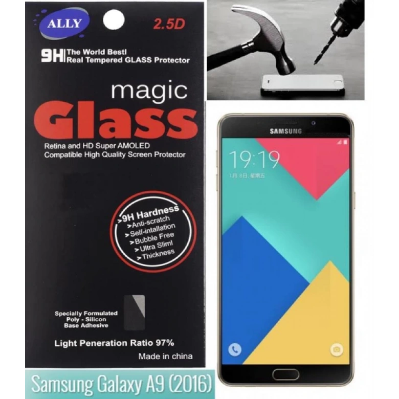 Ally Samsung Galaxy A9 İçin Kırılmaz Cam Ekran Koruyucu