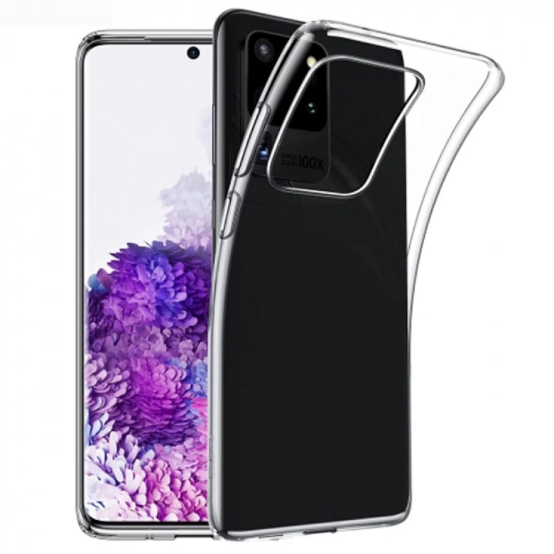 Ally Samsung Galaxy S20 Ultra Kamera Korumalı Silikon Kılıf