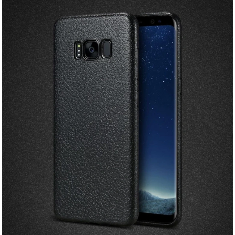 Ally SM Galaxy S8 Deri Dokulu Premium Soft Silikon Kılıf