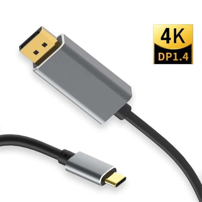 Ally Type-C to Displayport 4K 60Hz Çevirici Görüntü Kablosu 1.8M - HDTV Projektör