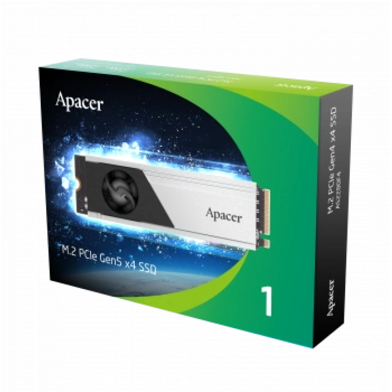 Apacer AP1TBAS2280F4-1 1TB 11500/9000MB/s M.2 PCIe Gen5 x4 SSD (AP1TBAS2280F4-1)