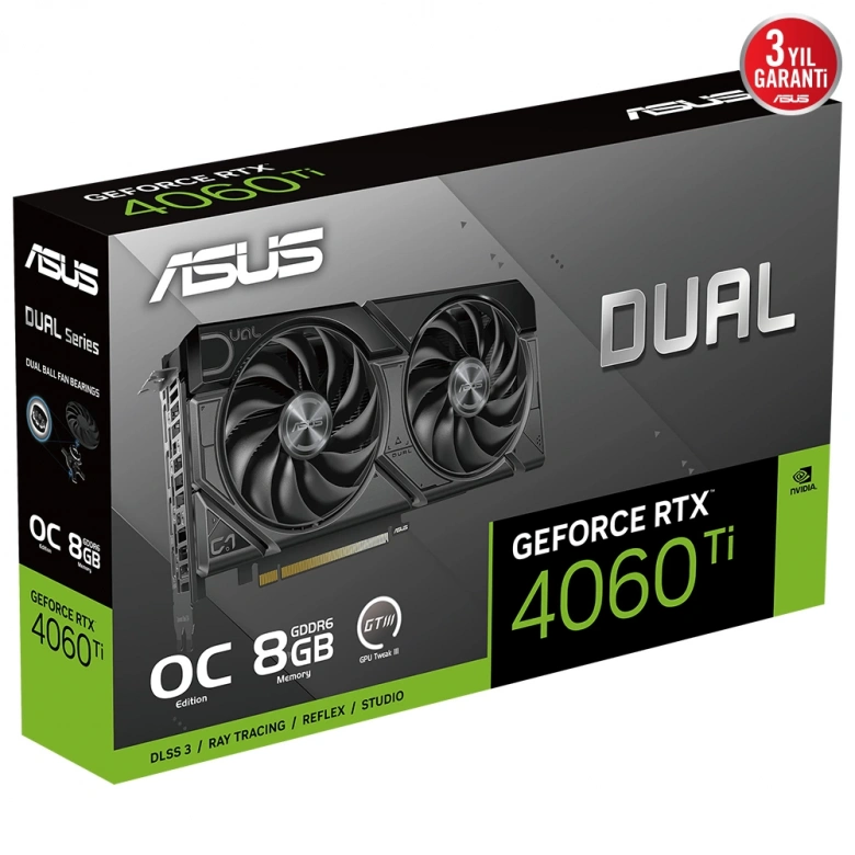 ASUS DUAL-RTX4060TI-O8G-EVO GDDR6 128BIT