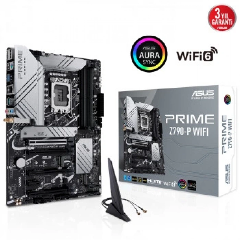 ASUS PRIME Z790-P WiFİ 7200Mhz(OC) DDR5 M.2 ATX 1700p