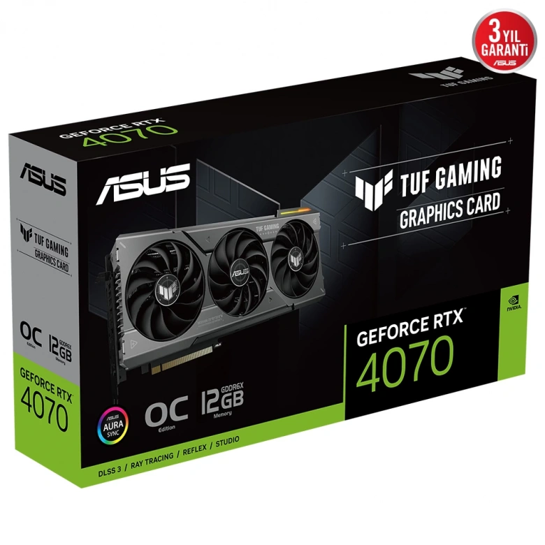 ASUS TUF-RTX4070-O12G-GAMING 12GB GDDR6X HDMI DP 192Bit