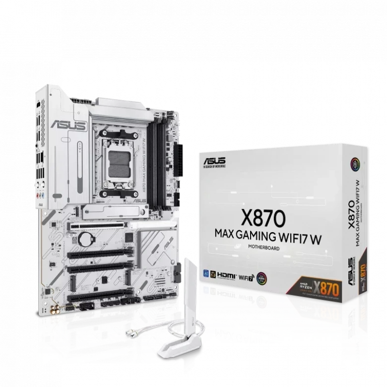 ASUS X870 MAX GAMING WIFI 7 AMD AM5 DDR5 ANAKART BEYAZ