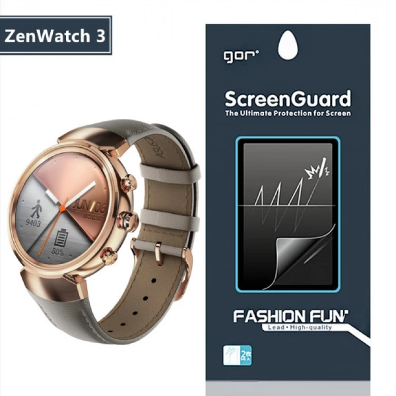 Asus Zenwatch 3 Şeffaf Parlak Ekran Koruyucu (2adet)