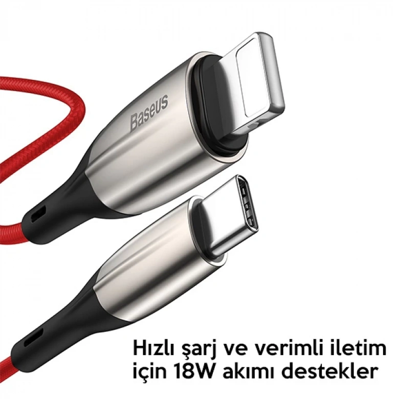 Baseus Horizontal USB Type-C PD18W iPhone 14-13-12-11  Hızlı Şarj Kablo 1Metre