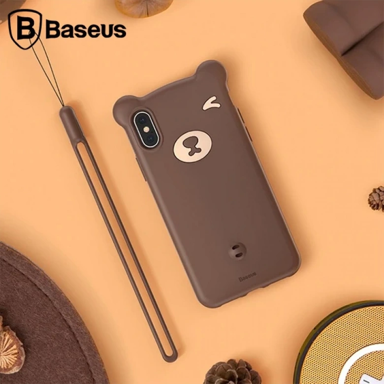 Baseus İPhone Xs Max Bear Sevimli Ayı Figür Soft Silikon Kılıf