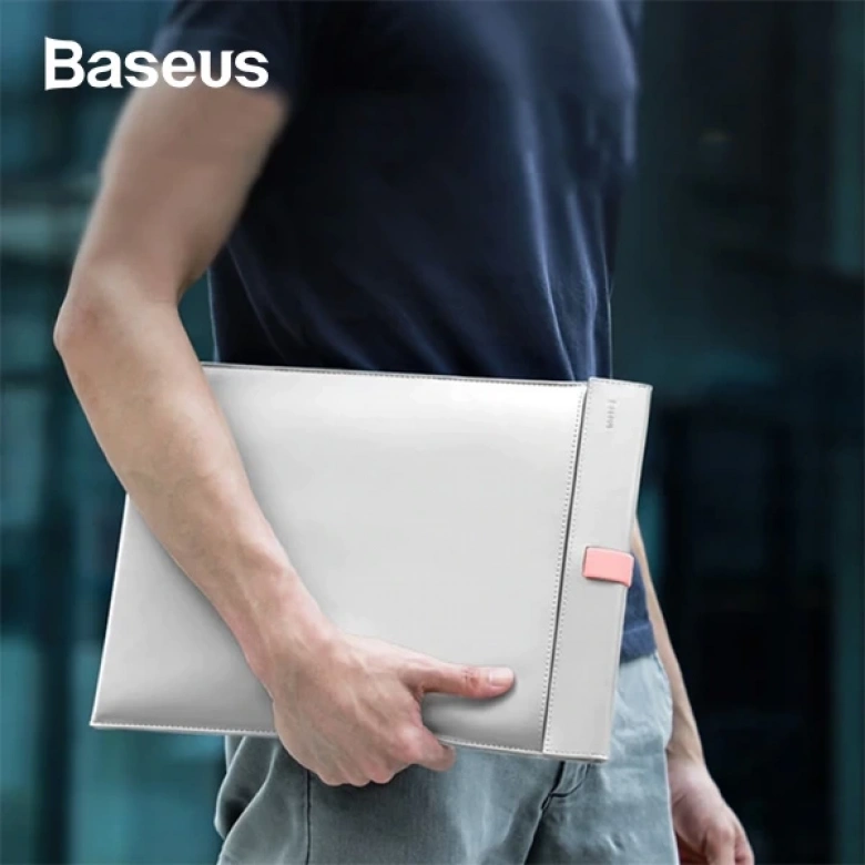 Baseus Lets go Çift Katmanlı Deri Kılıf Çanta 16 İnch Macbook Dell lenovo