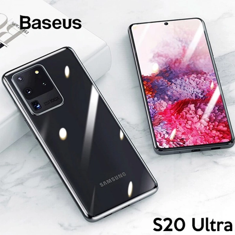 Baseus Simple Case Samsung Galaxy S20Ultra Şeffaf Silikon Kılıf
