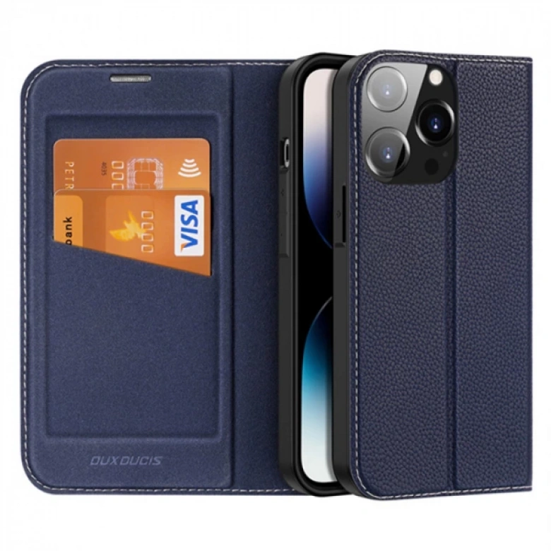 Dux Ducis iPhone 14 Pro Max 6.7 Kılıf Skin X2 Series PU Deri Manyetik Kapaklı Kılıf Magnetic Folio C