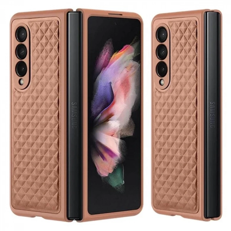 Dux Ducis Venice Series Samsung Galaxy Z Fold3 5G için Premium Deri Kılıf