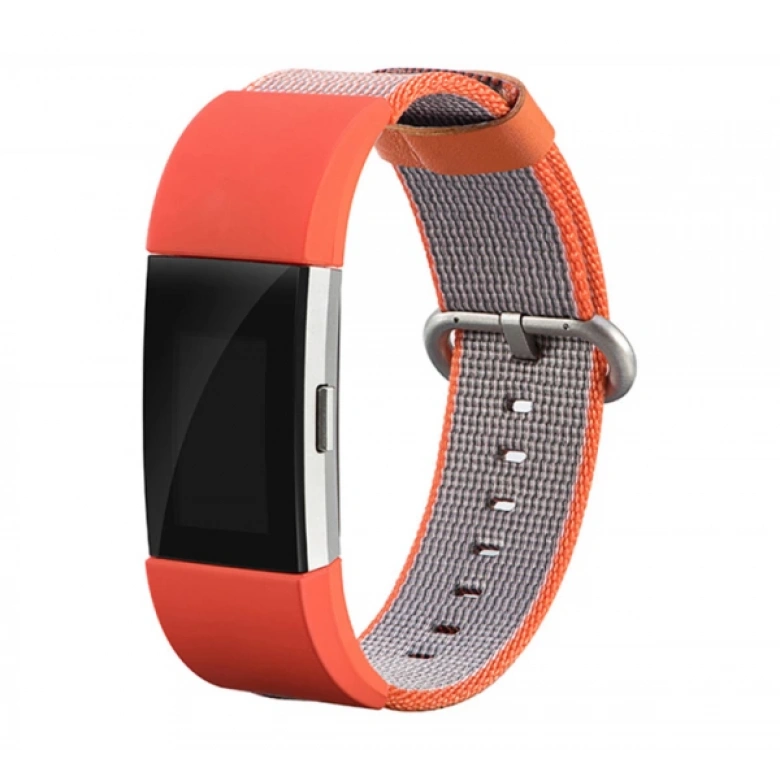 Fitbit Charge 2 Akıllı Saat Çift Renk Noylon Kordon Kayış