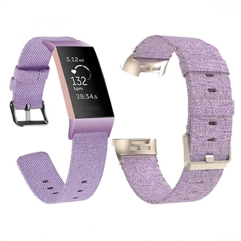 Fitbit Charge 3 Canvas Nylon Kayış Kordon (s Beden)