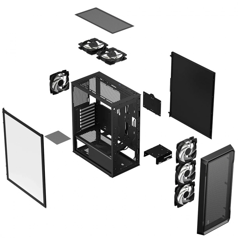 FRISBY FC-9485G 600W 80+ BRONZE 4xRGB SIYAH KASA